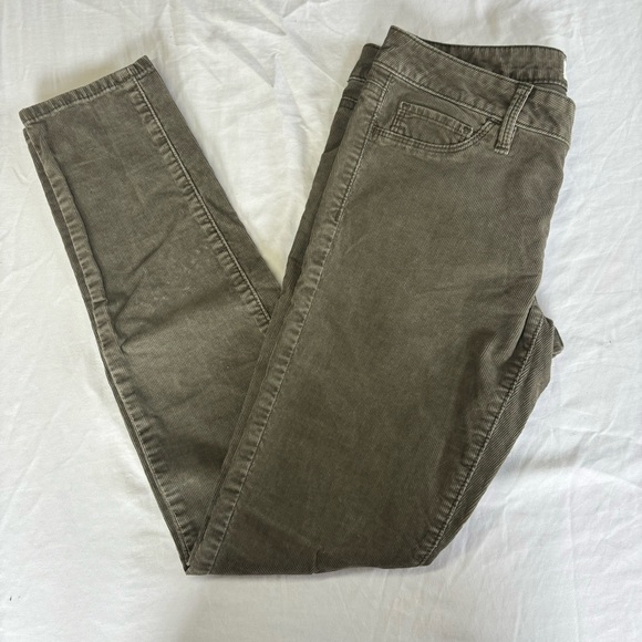 Roxy Olive Green Corduroy Low Rise Skinny Pants - Picture 4 of 6